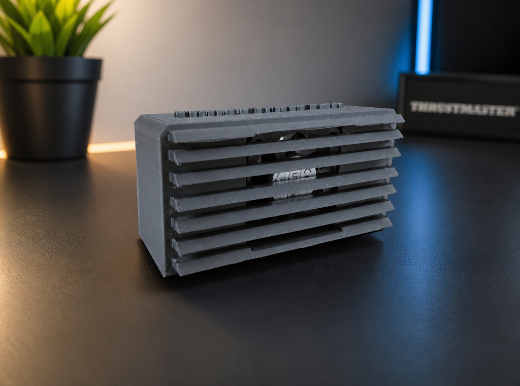 Mini ventilatore adatto alle postazioni di guida, simulatore, sim racing, stampa 3D